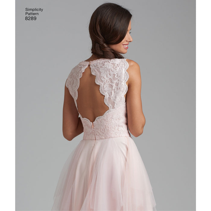 Simplicity Pattern 8289 misses special occasion dresses from Jaycotts Sewing Supplies