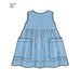 Simplicity Pattern 8304 babies leggings top dress bibs and headband from Jaycotts Sewing Supplies