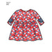 Simplicity Pattern 8304 babies leggings top dress bibs and headband from Jaycotts Sewing Supplies