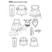 Simplicity Pattern 8304 babies leggings top dress bibs and headband from Jaycotts Sewing Supplies