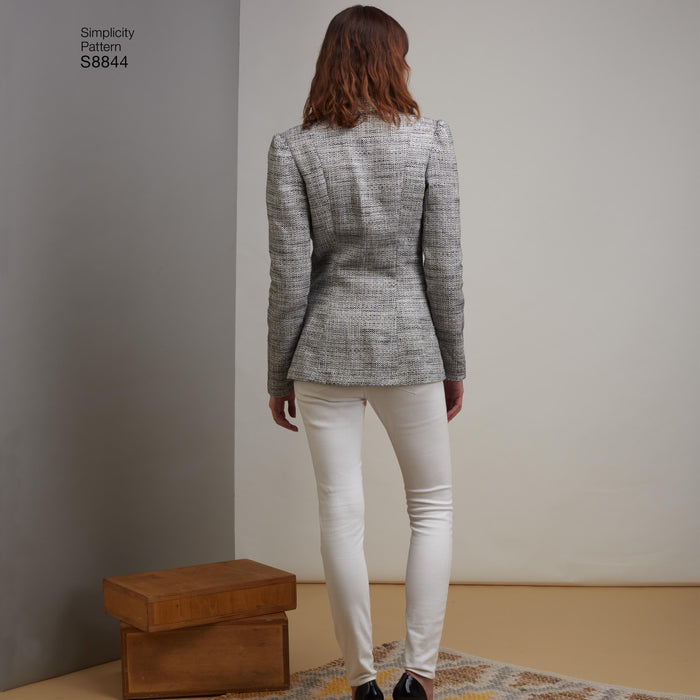 Simplicity Pattern 8844-misses miss petite unlined blazer pattern from Jaycotts Sewing Supplies