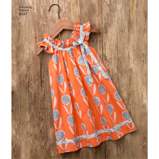 Simplicity Pattern 8347 toddlers dress top and knit capris from Jaycotts Sewing Supplies