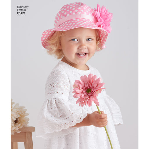 Simplicity Pattern 8563 | Toddler Dresses and Hat from Jaycotts Sewing Supplies