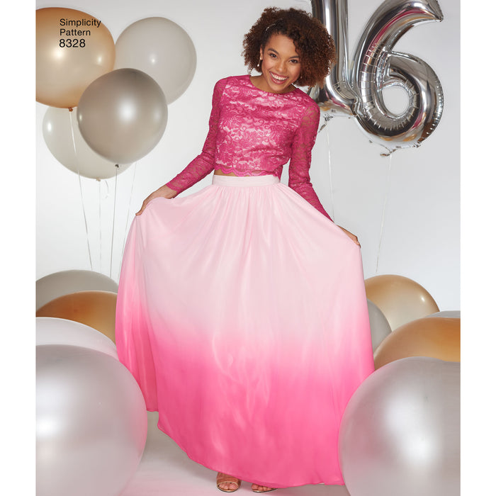 Simplicity Pattern 8328 misses special occasions dress from Jaycotts Sewing Supplies