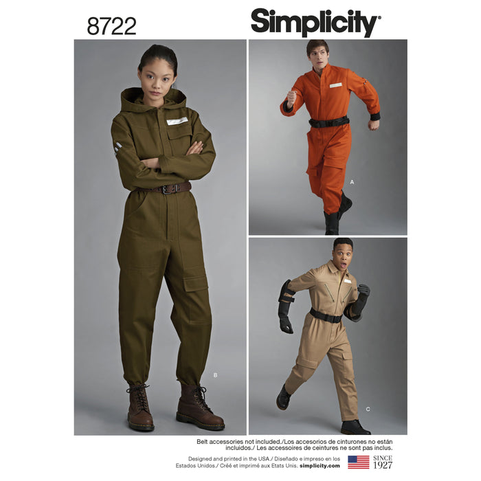 Simplicity Pattern 8722 Women's, Men's and Teens' Costume from Jaycotts Sewing Supplies