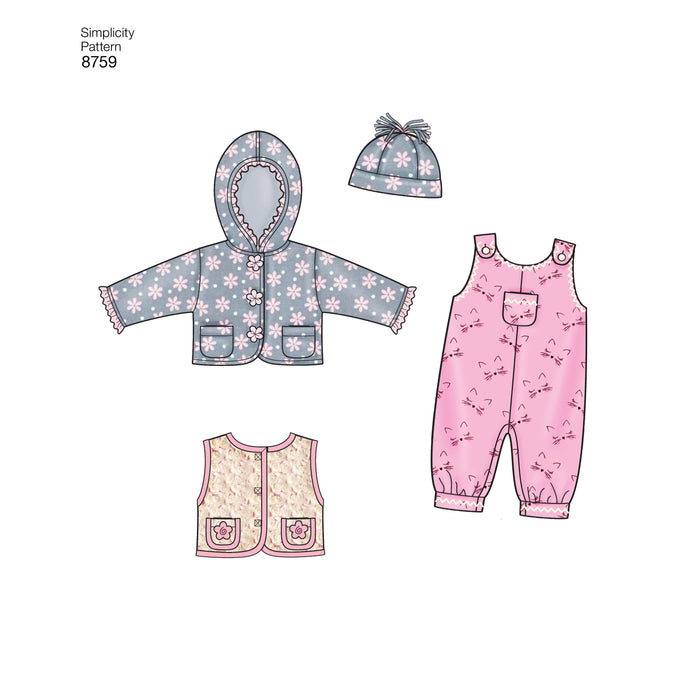 Simplicity Pattern 8759 babies-sportswear from Jaycotts Sewing Supplies