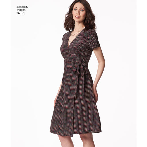 Simplicity Pattern 8735 petite wrap dress from Jaycotts Sewing Supplies