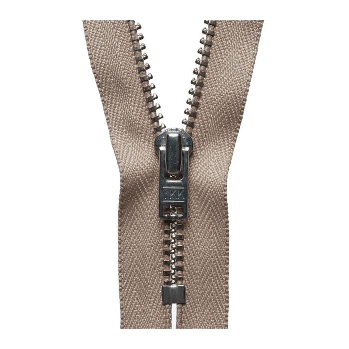 YKK Silver Tooth Trouser Zip | Beige from Jaycotts Sewing Supplies