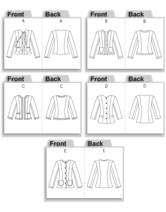 Vogue Pattern 7975 Lined jacket in two lengths from Jaycotts Sewing Supplies