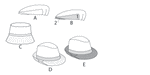 Vogue Pattern 8869 Men's Hats from Jaycotts Sewing Supplies