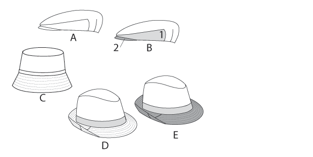 Vogue Pattern 8869 Men's Hats from Jaycotts Sewing Supplies