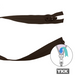 Reversible Open End Zip BROWN from Jaycotts Sewing Supplies