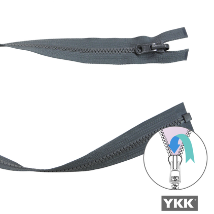 Reversible Open End Zip MID GREY from Jaycotts Sewing Supplies
