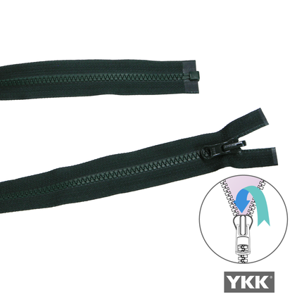 Reversible Open End Zip BOTTLE GREEN from Jaycotts Sewing Supplies